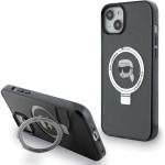 Karl Lagerfeld Ring Stand Karl Head MagSafe Case for iPhone 15 Plus / 14 Plus - Black - (KF001870-0)