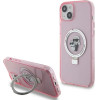 Karl Lagerfeld Ring Stand Karl&Choupette MagSafe case for iPhone 15 Plus - pink - (KF001806-0)