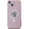 Karl Lagerfeld Ring Stand Karl&Choupette MagSafe case for iPhone 15 Plus - pink - (KF001806-0)