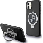 Karl Lagerfeld Ring Stand Karl&Choupette MagSafe case for iPhone 11 / Xr - black - (KF001915-0)