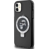 Karl Lagerfeld Ring Stand Karl&Choupette MagSafe case for iPhone 11 / Xr - black - (KF001915-0)