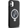 Karl Lagerfeld Ring Stand Karl&Choupette MagSafe case for iPhone 11 / Xr - black - (KF001915-0)