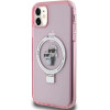 Karl Lagerfeld Ring Stand Karl&Choupette MagSafe case for iPhone 11 / Xr - pink - (KF001920-0)