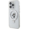 Karl Lagerfeld Ring Stand Karl&Choupette MagSafe case for iPhone 13 Pro / 13 - white - (KF001921-0)