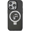 Karl Lagerfeld Ring Stand Karl&Choupette MagSafe case for iPhone 14 Pro - black - (KF001918-0)