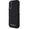 Karl Lagerfeld Saffiano Full Wrapped Elongated Metal Logo MagSafe Case for iPhone 16 - Black - (KF002540-0)