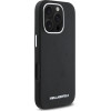Karl Lagerfeld Saffiano Full Wrapped Elongated Metal Logo MagSafe Case for iPhone 16 Pro Max - Black - (KF002542-0)