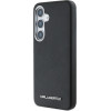 Karl Lagerfeld Saffiano Full Wrapped Elongated Metal Logo MagSafe Case for Samsung Galaxy S25 - Black - (KF002497-0)