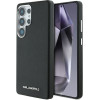 Karl Lagerfeld Saffiano Full Wrapped Elongated Metal Logo MagSafe Case for Samsung Galaxy S25 Ultra - Black - (KF002499-0)