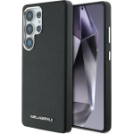 Karl Lagerfeld Saffiano Full Wrapped Elongated Metal Logo MagSafe Case for Samsung Galaxy S25 Ultra - Black - (KF002499-0)
