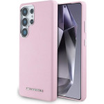 Karl Lagerfeld Saffiano Full Wrapped Elongated Metal Logo MagSafe Case for Samsung Galaxy S25 Ultra - Pink - (KF002502-0)