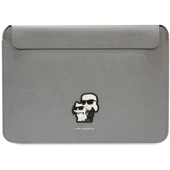 Karl Lagerfeld Saffiano Karl&Choupette case for a 14 laptop - silver - (KF001652-0)