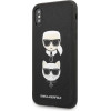 Karl Lagerfeld Saffiano Karl&Choupette Head case for iPhone X/XS - black - (KF001337-0)
