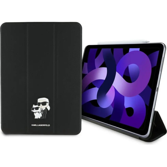 Karl Lagerfeld Saffiano Magnetic Karl & Choupette iPad Air 11 2024 Book Cover Case - Black - (KF002510-0)