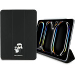 Karl Lagerfeld Saffiano Magnetic Karl & Choupette iPad Pro 11 2024 Book Cover Case - Black - (KF002508-0)