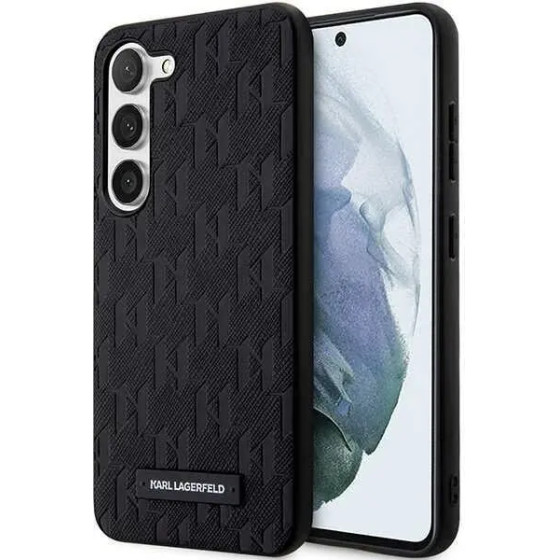 Karl Lagerfeld Saffiano Mono Metal Logo case for Samsung Galaxy S24 - black - (KF002020-0)