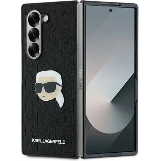 Karl Lagerfeld Saffiano Monogram Head Pin Case for Samsung Galaxy Z Fold 6 - Black - (KF002202-0)