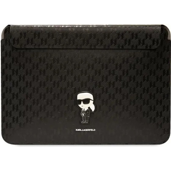Karl Lagerfeld Saffiano Monogram Ikonik case for a 14 laptop - black - (KF001670-0)