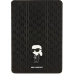 Karl Lagerfeld Saffiano Monogram Ikonik Case for iPad 10.2 2019 (7th gen.) Folio Magnet Allover Cover - Black - (KF001589-0)