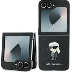 Karl Lagerfeld Saffiano Monogram Ikonik Pin Case for Samsung Galaxy Z Flip 6 - Black - (KF002201-0)