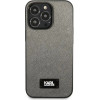 Karl Lagerfeld Saffiano Plaque Case for iPhone 13 Pro Max 6.7 - Silver - (KF001018-0)