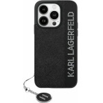 Karl Lagerfeld Saffiano Rhinestones & Charm case for iPhone 15 / 14 / 13 - black - (KF002061-0)