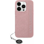 Karl Lagerfeld Saffiano Rhinestones & Charm case for iPhone 15 / 14 / 13 - pink - (KF002064-0)