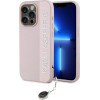 Karl Lagerfeld Saffiano Rhinestones & Charm case for iPhone 15 Pro - pink - (KF002065-0)
