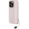 Karl Lagerfeld Saffiano Rhinestones & Charm case for iPhone 15 Pro - pink - (KF002065-0)
