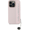 Karl Lagerfeld Saffiano Rhinestones & Charm case for iPhone 15 Pro - pink - (KF002065-0)