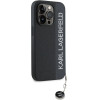 Karl Lagerfeld Saffiano Rhinestones & Charm case for iPhone 15 Pro Max - black - (KF002063-0)