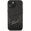 Karl Lagerfeld Signature Logo Cardslot case for iPhone 14 Plus - black - (KF001226-0)