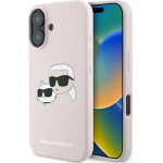 Karl Lagerfeld Silicone Case Heads Print MagSafe for iPhone 16 Plus - Pink - (KF002230-0)