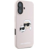 Karl Lagerfeld Silicone Case Heads Print MagSafe for iPhone 16 Plus - Pink - (KF002230-0)