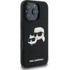 Karl Lagerfeld Silicone Case Heads Print MagSafe for iPhone 16 Pro - Black - (KF002227-0)