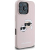 Karl Lagerfeld Silicone Case Heads Print MagSafe for iPhone 16 Pro - Pink - (KF002231-0)