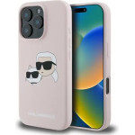 Karl Lagerfeld Silicone Case Heads Print MagSafe for iPhone 16 Pro Max - Pink - (KF002232-0)