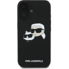 Karl Lagerfeld Silicone Case Nauble Heads Print MagSafe for iPhone 16 Plus - Black - (KF002226-0)