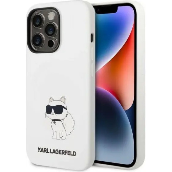 Karl Lagerfeld Silicone Choupette case for iPhone 14 Pro Max - white - (KF001384-0)