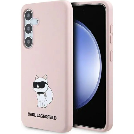 Karl Lagerfeld Silicone Choupette case for Samsung Galaxy S24+ - pink - (KF001980-0)