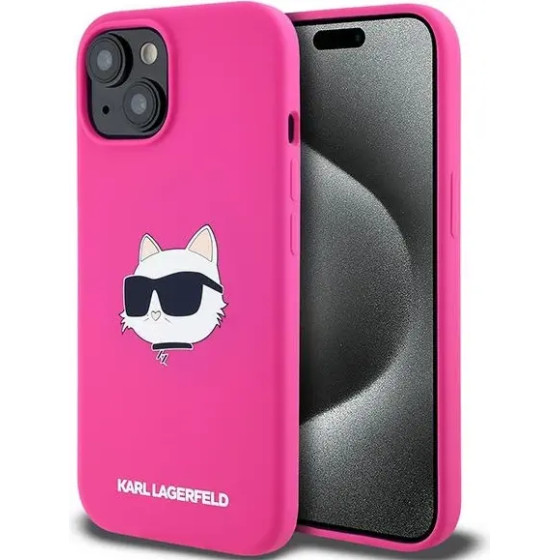 Karl Lagerfeld Silicone Choupette Head MagSafe case for iPhone 15 / 14 / 13 - pink - (KF002093-0)