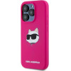Karl Lagerfeld Silicone Choupette Head MagSafe case for iPhone 15 Pro - pink - (KF002095-0)