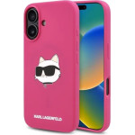Karl Lagerfeld Silicone Choupette Head Print MagSafe iPhone 16 Case - Fuchsia - (KF002250-0)