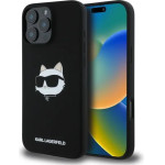 Karl Lagerfeld Silicone Choupette Head Print MagSafe iPhone 16 Pro Case - Black - (KF002237-0)