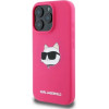 Karl Lagerfeld Silicone Choupette Head Print MagSafe iPhone 16 Pro Max Case - Fuchsia - (KF002240-0)