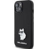 Karl Lagerfeld Silicone Choupette Metal Pin case for iPhone 15 Plus / 14 Plus - black - (KF001880-0)