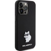 Karl Lagerfeld Silicone Choupette Metal Pin case for iPhone 15 Pro Max - black - (KF001882-0)