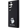 Karl Lagerfeld Silicone Choupette Metal Pin case for Samsung Galaxy S23 Ultra - black - (KF001994-0)