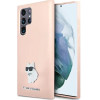 Karl Lagerfeld Silicone Choupette Metal Pin case for Samsung Galaxy S23 Ultra - pink - (KF002001-0)