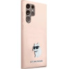 Karl Lagerfeld Silicone Choupette Metal Pin case for Samsung Galaxy S23 Ultra - pink - (KF002001-0)